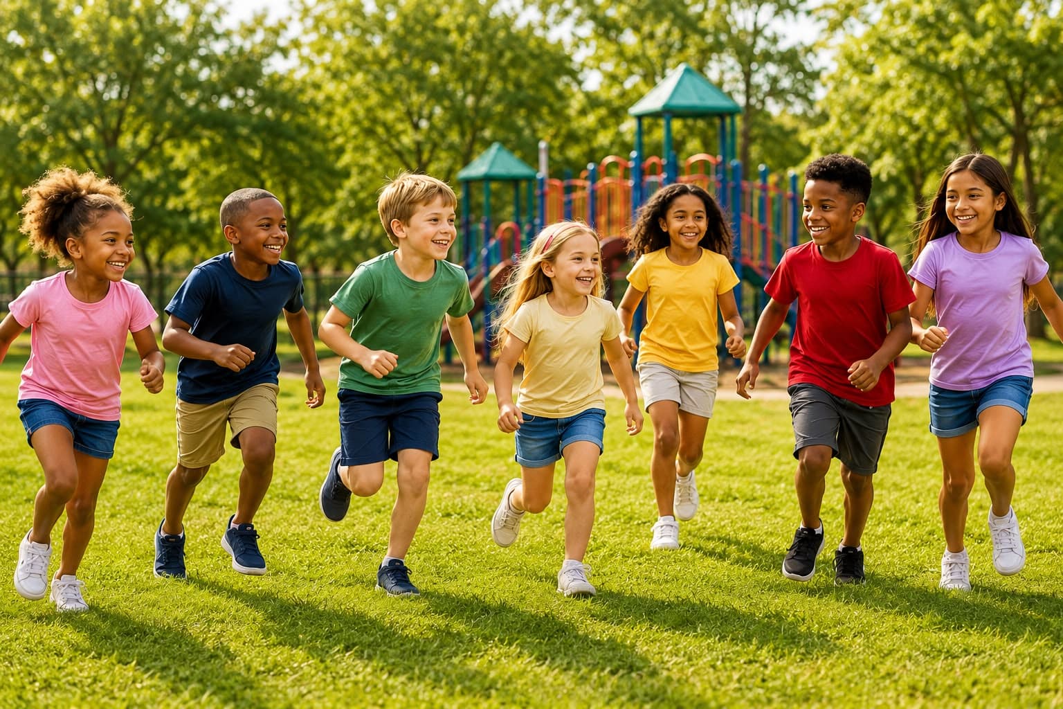 Children playing in park